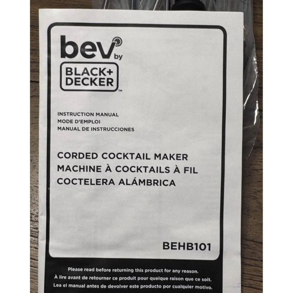 Bev by Black & Decker Cocktail Pod Drink Maker, Bag, Mat and Accessories